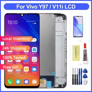 ORIGINAL VIVO V11i / Y97 LCD Display Screen+Touch Screen Digitizer Assembly Replacement Part with Frame