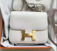 Hermes Constance 19 mini constance craie GHW epsom