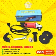 MESIN GERINDA TANGAN 4 INCH 500 WATT LUMOS BONUS BATU GERINDA / MESIN GERINDA TANGAN TERMURAH DAN BA