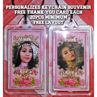 Debut 18th Birthday (FreeLayout) Personalized Keychain Souvenir Giveaways (20pcs Minimum) party
