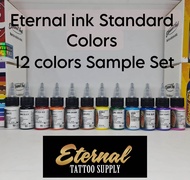 ชุดสีสัก12ขวดSample Set ขนาด1/2.oz#Eternal ink > tattoo ink >รับประกันของแท้