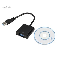 COOD USB 30 to 1080P VGA External Graphic Card Video Converter Adapter for Win7/8/10