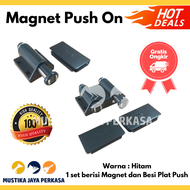 (5 Set) Magnet Single Magnet Double Push Kunci Magnet Lemari Kaca Push Open - Single