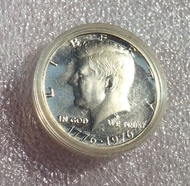 1976-1976 silver S 版 HALF DOLLAR 銀幣美國建國二百週年紀念甘迺迪半美元 連膠盒 半美元 (精裝未用過)