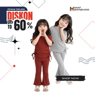 VIONIE Short Sleeve Suit DrawstringTALI and Knit Pants Hornet