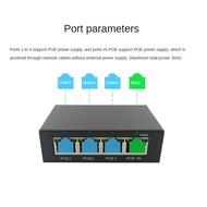 1 Piece 4 Port Gigabit POE Extender 100/1000M Network Switch Extender Black IEEE802.3Af/At Plug&ampP