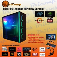 PC Gaming Core i3 10100F Terbaru Gen 10 GTX 1050ti plus monitor 22 Inc