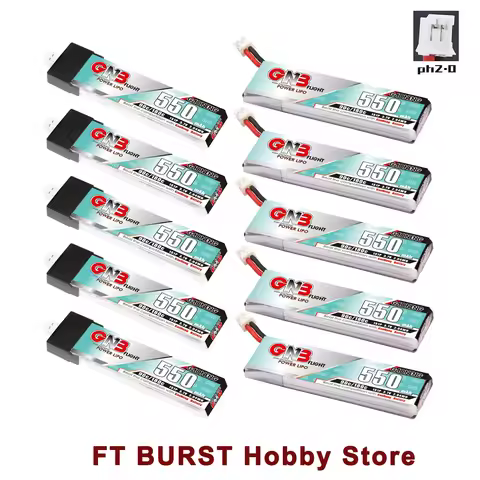 GAONENG GNB 1S 3.7V 550mAh 90C PH2.0 LiPo Battery Long Type