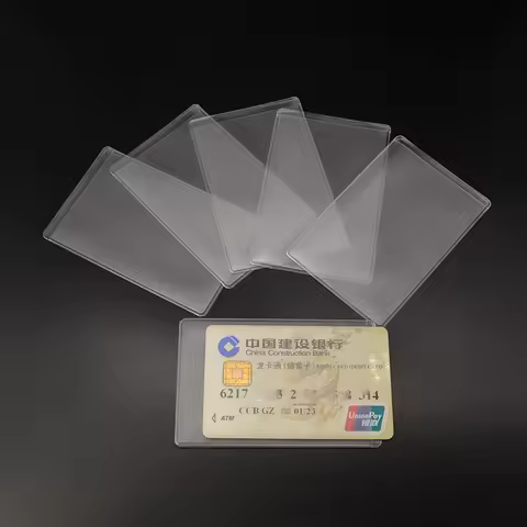 Waterproof Transparent Pvc Credit Card Cover soft Plastic Cardholder Case To Protect Credit Cards Po