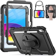 HXCASEAC Heavy Duty Case for iPad A16, iPad 11th 10th Generation Case, with Screen Protector, Pencil