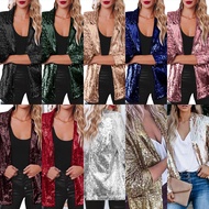 IBUY Women's Casual Sequin Top - Multicolor Sequins Long Sleeve