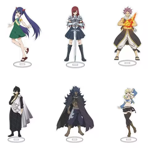 15CM Hot Anime FAIRY TAIL Acrylic Stand Model Cosplay Characters Ornament Accessories Goods Collecti