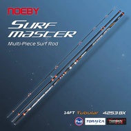 cost-effective NOEBY 4.25m 3 Section Surf Casting Fishing Rod 14FT Tubular Carbon Fuji Guide DPS Ree