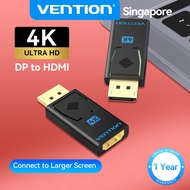 Vention DP to HDMI Adapter 4K DP Male to HDMI Female Video Audio Converter Gold Plated Display Port 