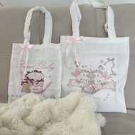 Mocorie - Debiashe Mini Totebag Coquette Ribbon Totebag Ribbon Bow Totebag Mini Coquette Ribbon Tote