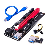 PCI-E Riser Board 1X to 16X GPU Extender Riser Card PCI-E USB 3.0 GPU Adapter with 6pin Interface ca