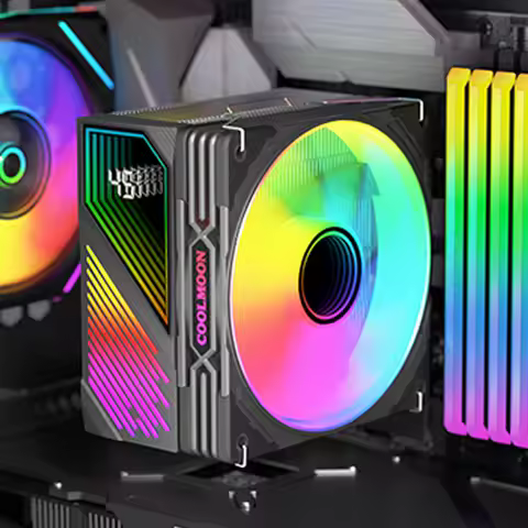 CPU Air Cooler 1800RPM Speed High Airflow CPU Cooler ARGB PWM Cooling Fan CPU Cooler Fan Case Fan Ai