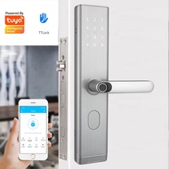 Sliding door lock with key Digital door lock fingerprint Smart lock door handle Security lock for door Door lock set