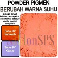 POWDER PEACH ORANGEpigmen COLOR CHANGING TEMPERATURE 28 DEGREES THERMOCROMIC POWDER 2GR