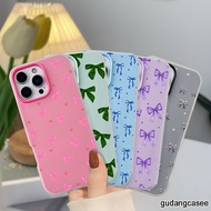 CASE CASING JELLY COLOR 2 IN 1 CUTE RIBBON MOTIF COMPATIBLE FOR REALME 15 16 C30 C31 C33 C85 PRO 4G 