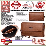 JEEP BULUO 966 DOMPET TANGAN / CLUTCH / HANDBAG TEBAL DENGAN PENUTUP MAGNET TALI PENDEK