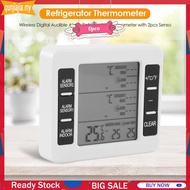 Wireless Digital Audible Alarm Refrigerator Thermometer with 2pcs Sensor