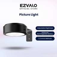 EZVALO Pack Rechargeable Picture Lights for Wall 2000mAh LED Art Display Frame Lamp with Remote & RG
