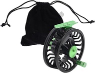 Fly Fishing Reel, CNC Machined Aluminum Alloy Fly Reel, Super Large Arbor Fly Fishing Reel, Fresh Water and Salt Water Aluminum Fly Reel, Black Green 20LB Left Right Hand Changed