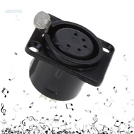 【3C】 XLR Female Plugs Socket Panel Mounted Connector 5-core Gold-plated XLR Connector