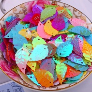 13 * 22mm Leaf Sequins Glitter diy Handmade Flat Beads Kindergarten Nightclub Performance Stage Cost