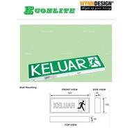 Econlite - LE908SL EXIT /KELUAR Sign Light Fitting Lampu Tanda Keluar Signage (Sirim)