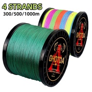 GHOTDA X4 4 Strands 300M Multifilament Braided Fishing Line Ocean Fishing Super 100% PE Braided Wire