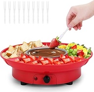 8.79oz MINI Electric Chocolate Melting Pot,Melting Fondue Set with 4PCS Forks,Cute Chocolate Fondue Fountain,Warmer Machine for Milk Chocolate,Cheese,Butter,Candy