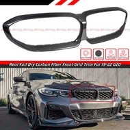 FOR 2019-22 BMW G20 330i M340i REAL CARBON FIBER GRILL GARNISH INSERT TRIM COVER
