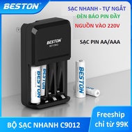 Bộ Sạc Pin AA AAA Beston C807B Cắm trực tiếp nguồn điện 220V Pin sạc Chính hãng dung lượng cao