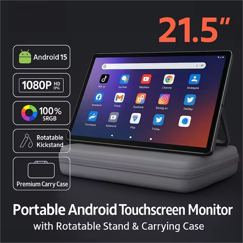 New Upgraded 21.5 Inch Android 15 Tablet Ultra-Thin Touch Screen Portable LCD Monitor Foldable Deskt