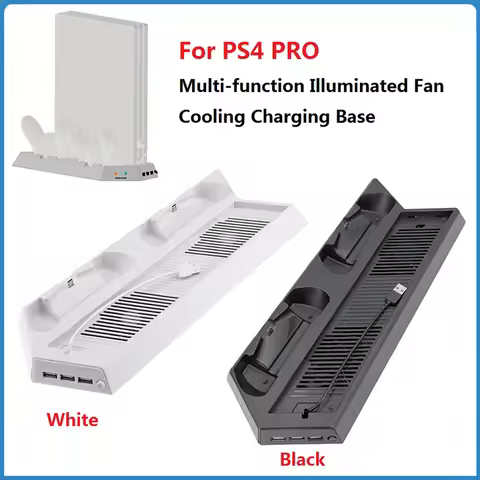 PS4 PRO Vertical Cooling Fan Stand Charging Base For Playstation 4 PS4 PRO Controllers Charger Stati