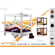 EUREKA 10T Queen/King Bed Frame / Katil Kayu Wood (Deliver &amp; Installation Klang Valley)