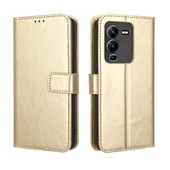 For Vivo V25 Pro 5G Casing Flip Phone Holder Stand Vivo V25Pro Case Wallet PU Leather Back Cover