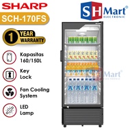 SHOWCASE SHARP 3 RAK SCH-170FS / SCH-210FS KULKAS MINUMAN GARANSI RESMI