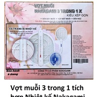 Cây Vợt Muỗi CYX-D18 và Vợt Muỗi 3 Trong 1 Tích Hợp Nhiệt Kế Nakagami