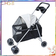 【In stock】Portable foldable Pet Stroller Foldable Washable Cat Carrier Dog Cart Pet Trolley OUSV