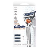 แท้100% Gillette SkinGuard Mens Razor Gillette Flex Handle + 2 Blade Refills
