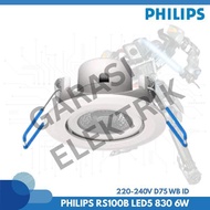 PHILIPS RS100B LED5 830 6W 220-240V D75 WB ID Original 6W Inbow Spot Downlight