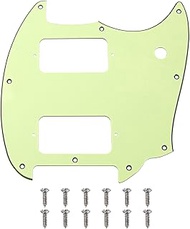 1Pcs Yootones HH 9 Holes Round Corner Guitar Pickguard 2 Humbuckers Compatible with Squier Bullet Se