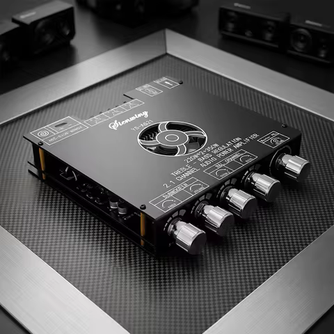 Bluetooth Digital Amplifier Board 220W+220W+350W 2.1-Channel TPA3251 High-Bass Adjustment Subwoofer 