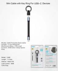 Keychain Charging Cable 3-in-1 Dual Type C Portable PD Fast Charging