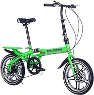Fashionable Simplicity Folding Bike - Foldable Bike with Rear Bracket - Lightweight City Bicycle with Variable Speed for Men and Women Student