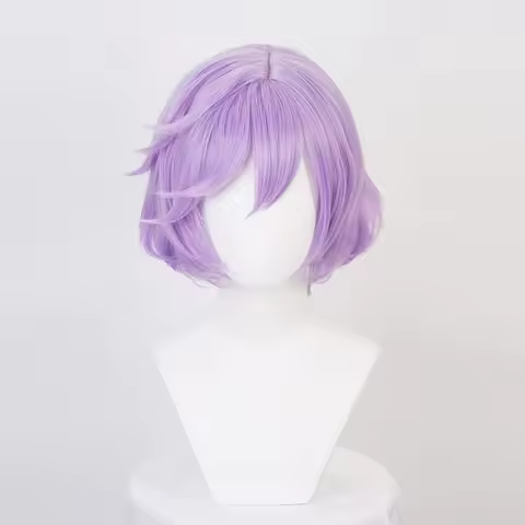 Twisted-Wonderland Epel Felmier Purple Ombre Blue Short Cosplay Wigs Heat Resistant Synthetic Hair C