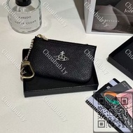 全新 Vivienne Westwood 西太后卡包土星荔枝紋零錢包卡包拉鍊收納包包女士包